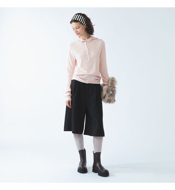 Ray BEAMS 「リブ ヘンリーネック フーディー」|Tシャツ・カットソー|