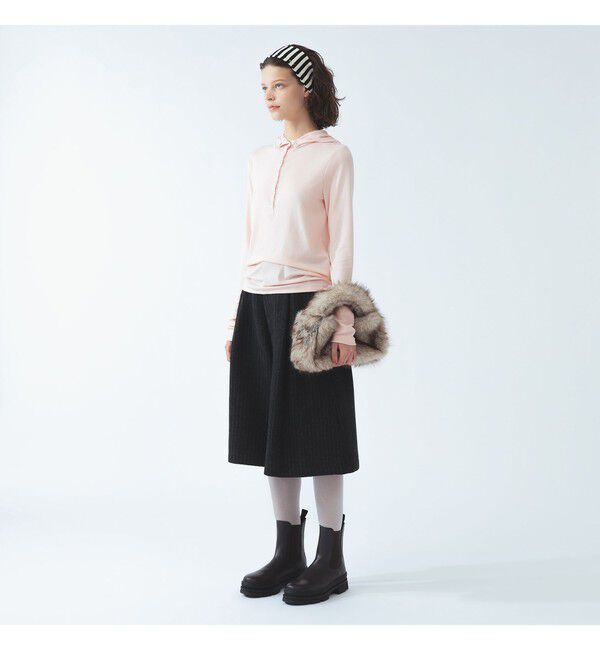 Ray BEAMS 「リブ ヘンリーネック フーディー」|Tシャツ・カットソー|