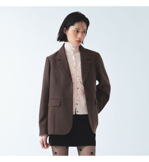 Ray BEAMS 「ホームスパン シングル ジャケット」|テーラードジャケット|BROWN