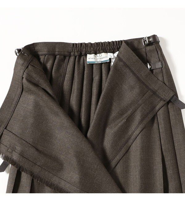 Demi-Luxe BEAMS 「【別注】O&rsquo;NEIL OF DUBLIN &times; Demi-Luxe BEAMS / ウール イージー ロング キルトスカート 85cm」|スカート|