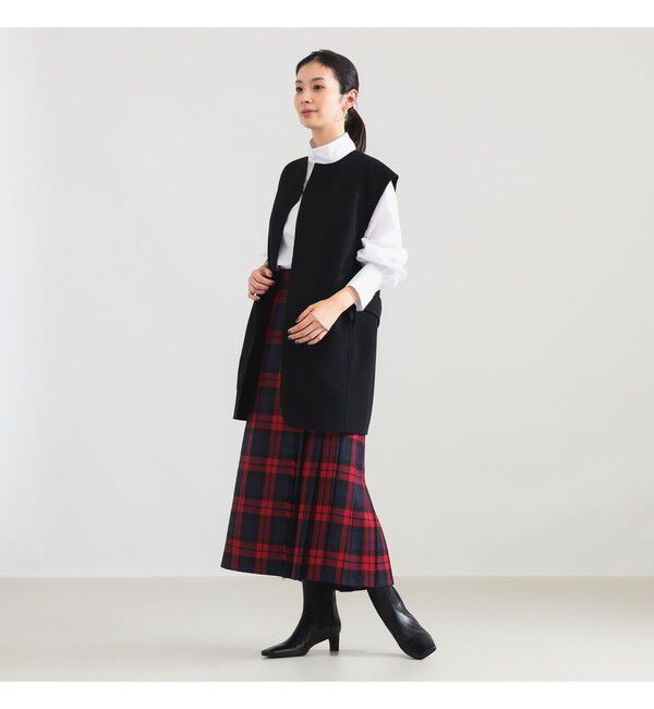 Demi-Luxe BEAMS 「【別注】O&rsquo;NEIL OF DUBLIN &times; Demi-Luxe BEAMS / ウール イージー ロング キルトスカート 85cm」|スカート|