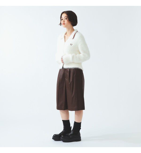 BEAMS SELECTION for WOMEN「【別注】FRED PERRY / フラッフィー ニット カーディガン〈26AW ふわふわ シャギー 羽織り〉」|カーディガン|