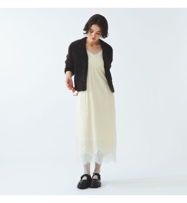BEAMS SELECTION for WOMEN「【別注】FRED PERRY / フラッフィー ニット カーディガン〈26AW ふわふわ シャギー 羽織り〉」|カーディガン|