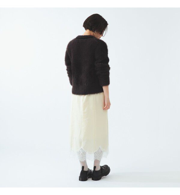 BEAMS SELECTION for WOMEN「【別注】FRED PERRY / フラッフィー ニット カーディガン〈26AW ふわふわ シャギー 羽織り〉」|カーディガン|