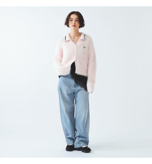 BEAMS SELECTION for WOMEN「【別注】FRED PERRY / フラッフィー ニット カーディガン〈26AW ふわふわ シャギー 羽織り〉」|カーディガン|