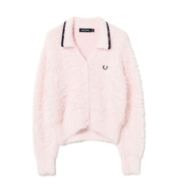 BEAMS SELECTION for WOMEN「【別注】FRED PERRY / フラッフィー ニット カーディガン〈26AW ふわふわ シャギー 羽織り〉」|カーディガン|