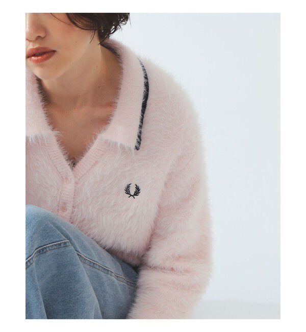BEAMS SELECTION for WOMEN「【別注】FRED PERRY / フラッフィー ニット カーディガン〈26AW ふわふわ シャギー 羽織り〉」|カーディガン|