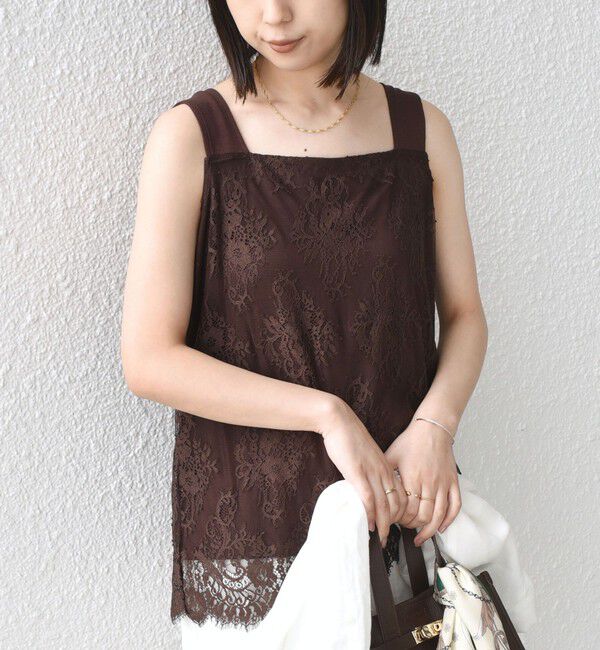 SHIPS Colors 「SHIPS Colors:〈手洗い可能〉オーバー レース タンクトップ◇」|タンクトップ|