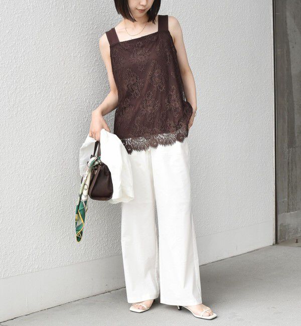SHIPS Colors 「SHIPS Colors:〈手洗い可能〉オーバー レース タンクトップ◇」|タンクトップ|