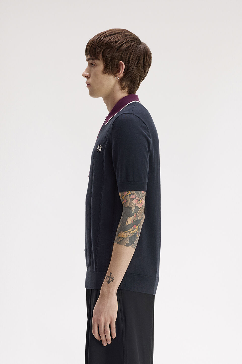 FRED PERRY 「FRED PERRY／Cable Knit Shirt／ケーブルニットシャツ」|ポロシャツ|