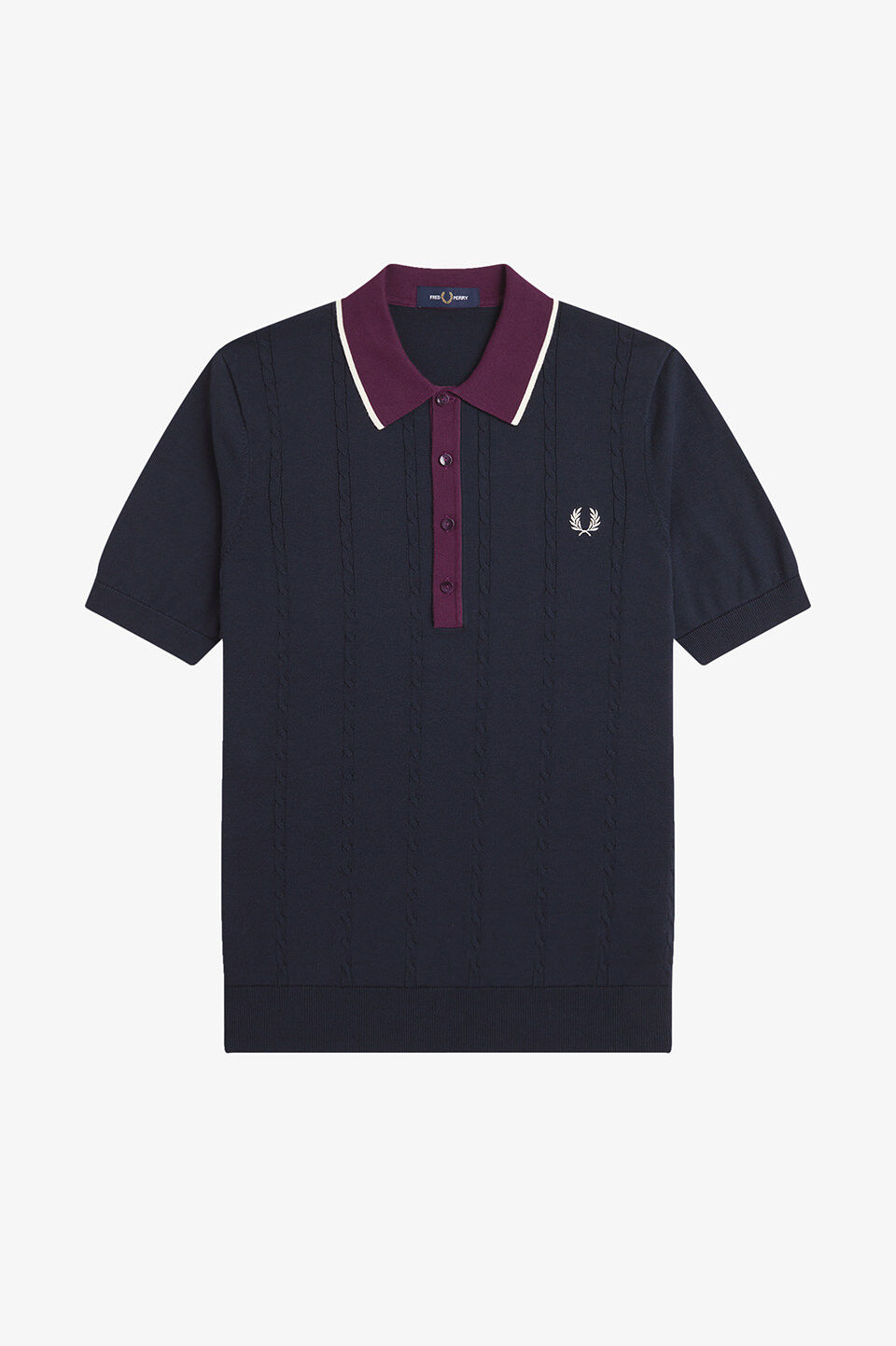 FRED PERRY 「FRED PERRY／Cable Knit Shirt／ケーブルニットシャツ」|ポロシャツ|
