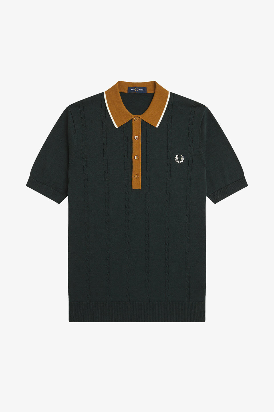 FRED PERRY 「FRED PERRY／Cable Knit Shirt／ケーブルニットシャツ」|ポロシャツ|