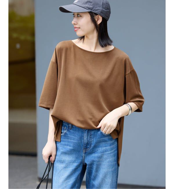 SLOBE IENA「《接触冷感》スリットカットソー」|Tシャツ・カットソー|