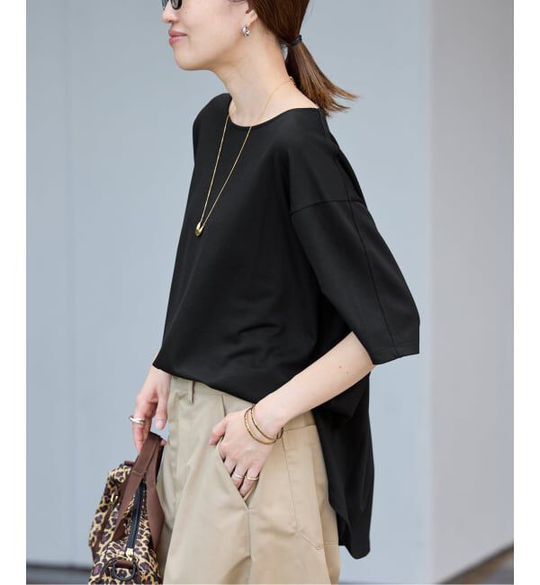 SLOBE IENA「《接触冷感》スリットカットソー」|Tシャツ・カットソー|