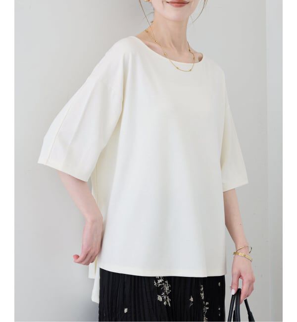 SLOBE IENA「《接触冷感》スリットカットソー」|Tシャツ・カットソー|ホワイト