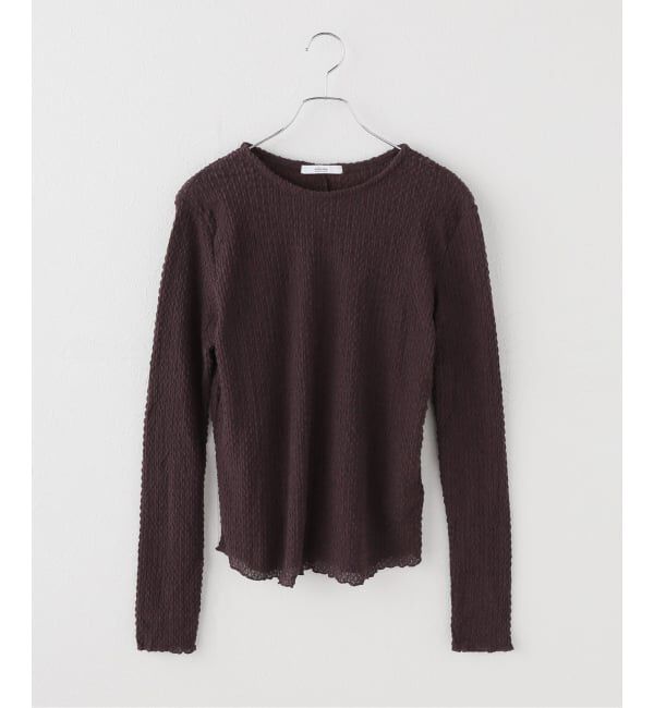JOURNAL STANDARD relume「コットンシアージャガードロングスリーブTEE」|Tシャツ・カットソー|ブラウン