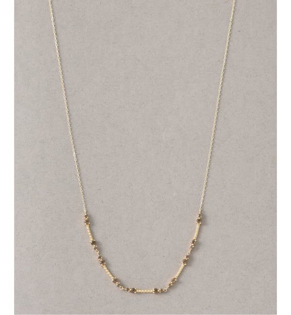 Lilas by Spick&Span「スモーキークォーツラインモチーフネックレス K10」|ネックレス|