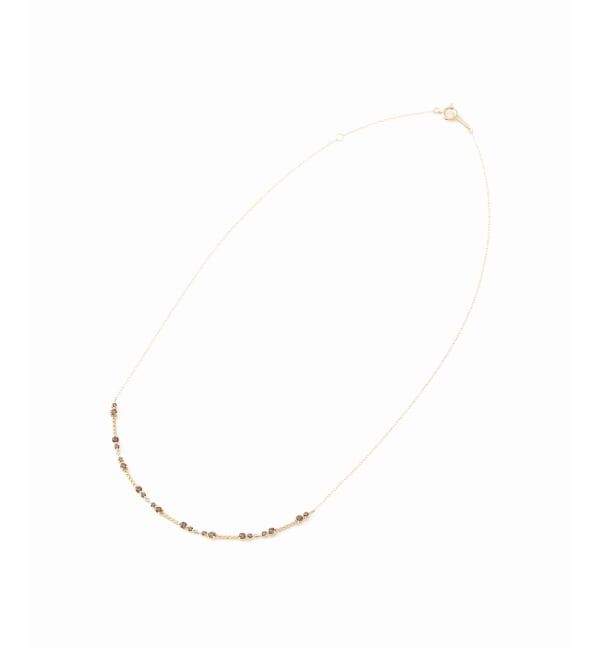Lilas by Spick&Span「スモーキークォーツラインモチーフネックレス K10」|ネックレス|