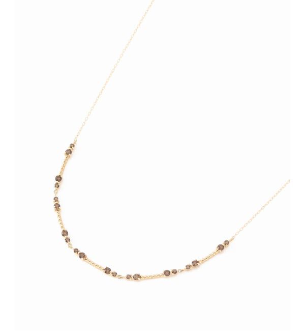 Lilas by Spick&Span「スモーキークォーツラインモチーフネックレス K10」|ネックレス|