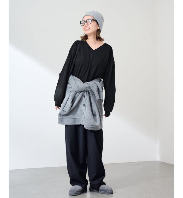 FRAMeWORK「≪追加≫ラフィー天竺Vネックプルオーバー」|Tシャツ・カットソー|