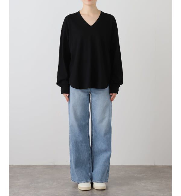 FRAMeWORK「≪追加≫ラフィー天竺Vネックプルオーバー」|Tシャツ・カットソー|