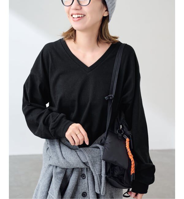 FRAMeWORK「≪追加≫ラフィー天竺Vネックプルオーバー」|Tシャツ・カットソー|