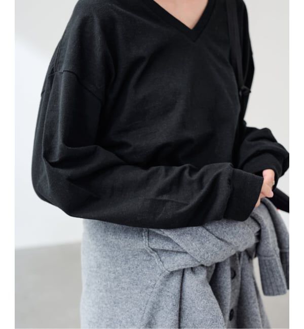 FRAMeWORK「≪追加≫ラフィー天竺Vネックプルオーバー」|Tシャツ・カットソー|