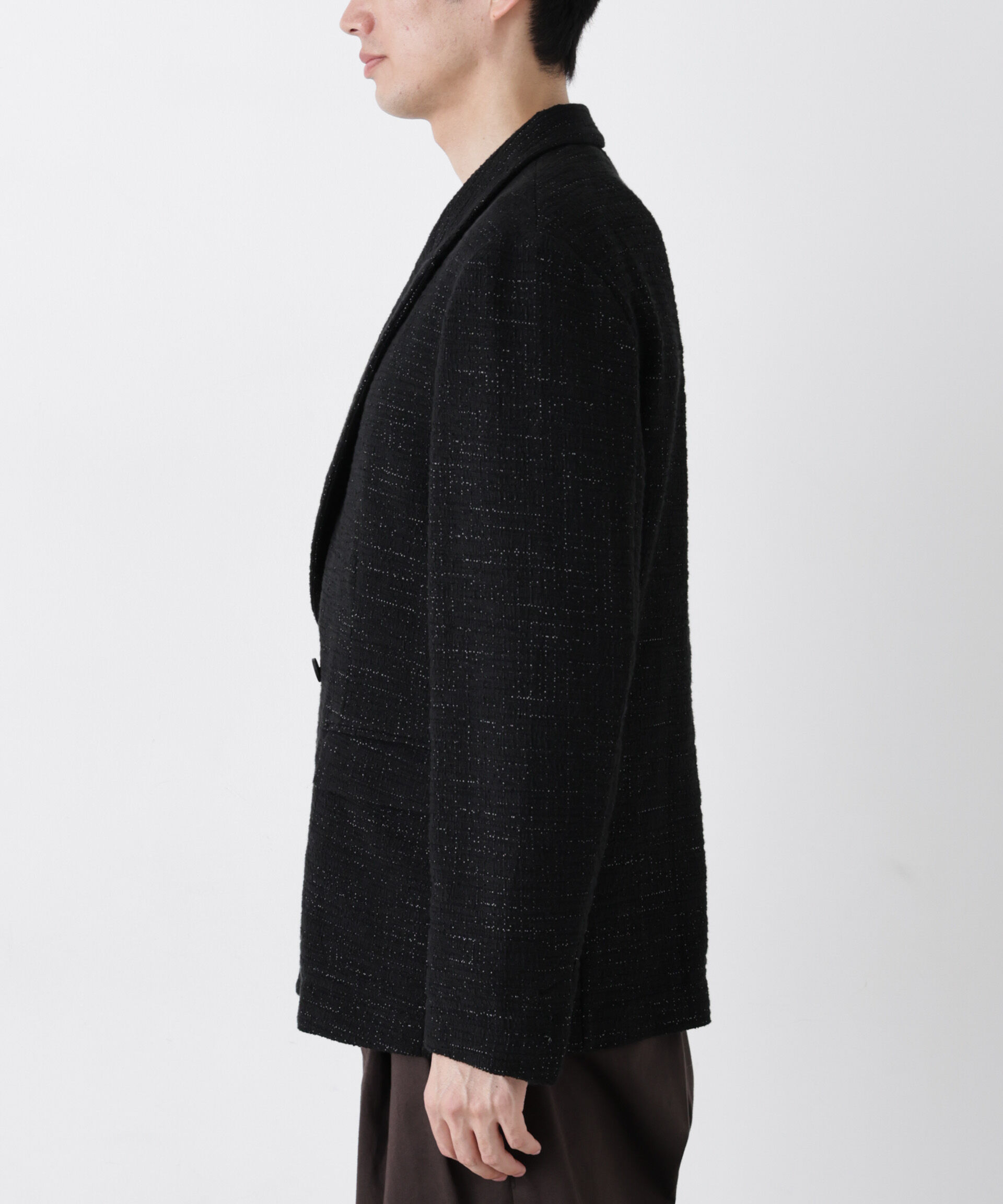 NANO universe「「Damerino Jacket」ネップツィードジャージー」|テーラードジャケット|