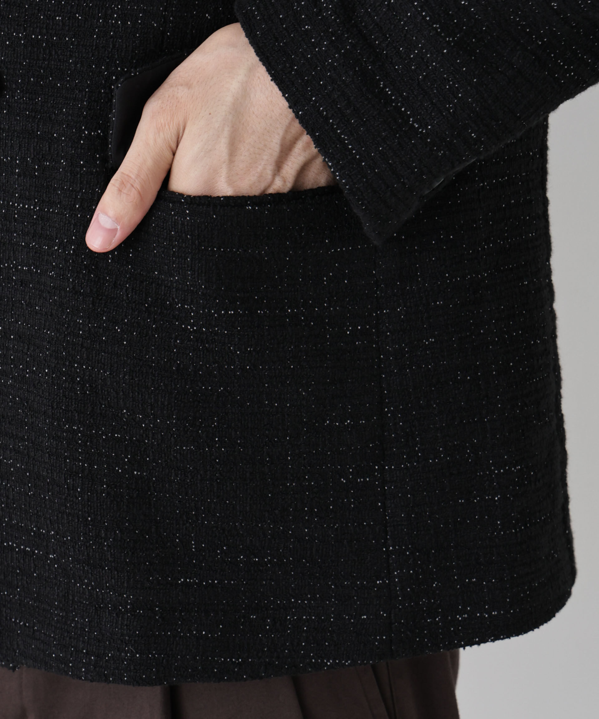 NANO universe「「Damerino Jacket」ネップツィードジャージー」|テーラードジャケット|