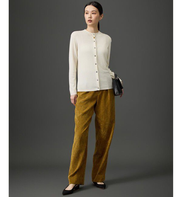 自由区「【SHIHOさん着用・アンサンブル対応可・上品ベーシック】リファインソフトニット カーディガン」|カーディガン|