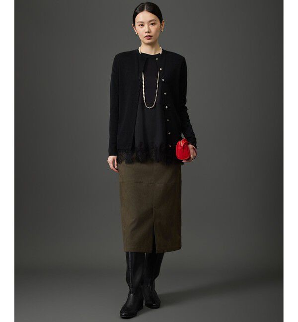 自由区「【SHIHOさん着用・アンサンブル対応可・上品ベーシック】リファインソフトニット カーディガン」|カーディガン|