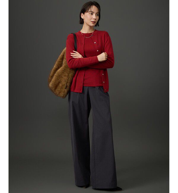 自由区「【SHIHOさん着用・アンサンブル対応可・上品ベーシック】リファインソフトニット カーディガン」|カーディガン|