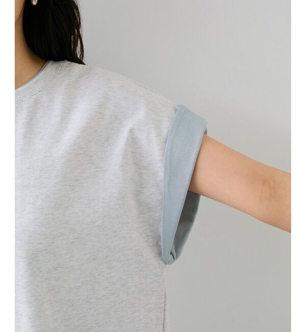 VIS「【WEB限定】天竺袖配色Tシャツ」|Tシャツ・カットソー|