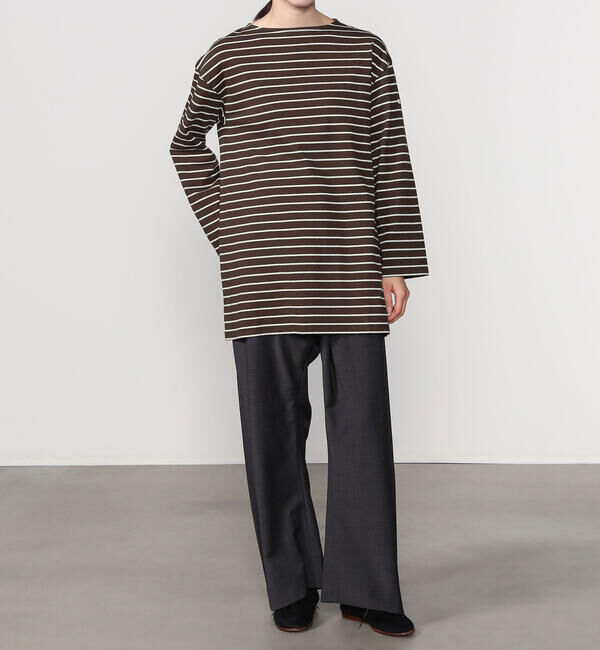 ORCIVAL「ORCIVAL | コットン天竺 ボートネック長袖カットソー WOMEN」|Tシャツ・カットソー|BROWN系1