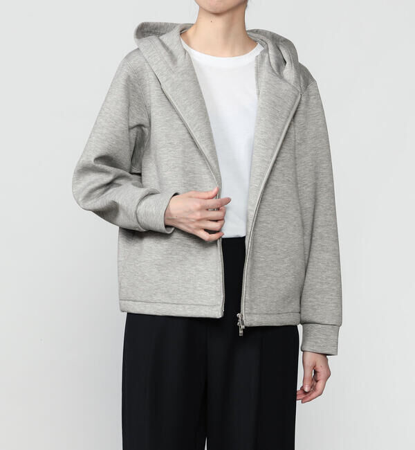 GYMPHLEX「Gymphlex | ダンボールニット フーデッドジャケット WOMEN」|その他|GREY
