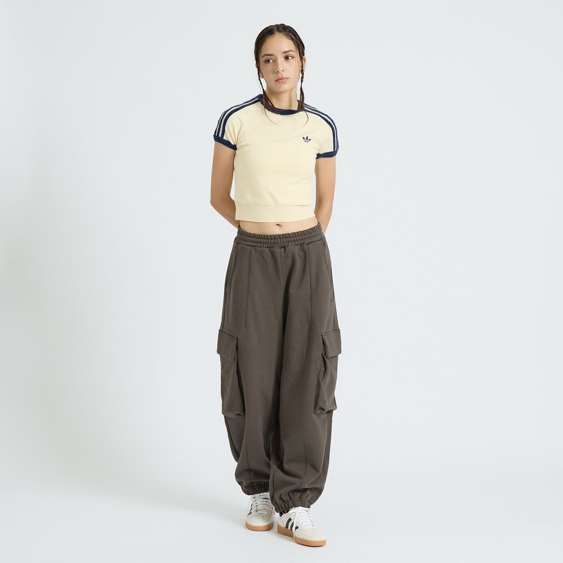 Rouge vif「【adidas / アディダス】ニットT/カットソー/ニット/ラウンドネックTシ」|Tシャツ・カットソー|