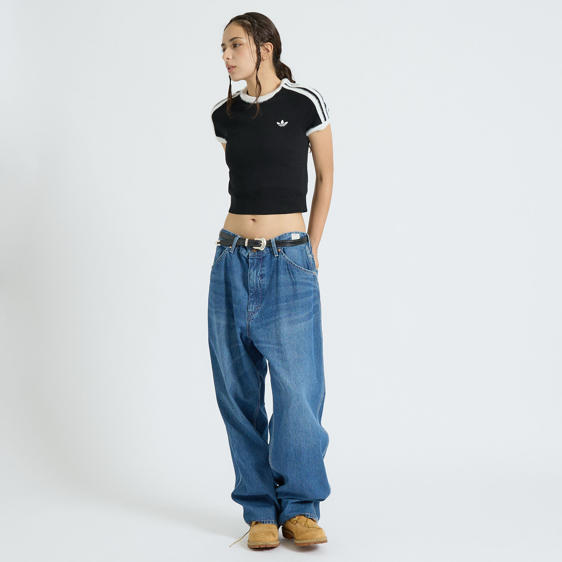 Rouge vif「【adidas / アディダス】ニットT/カットソー/ニット/ラウンドネックTシ」|Tシャツ・カットソー|