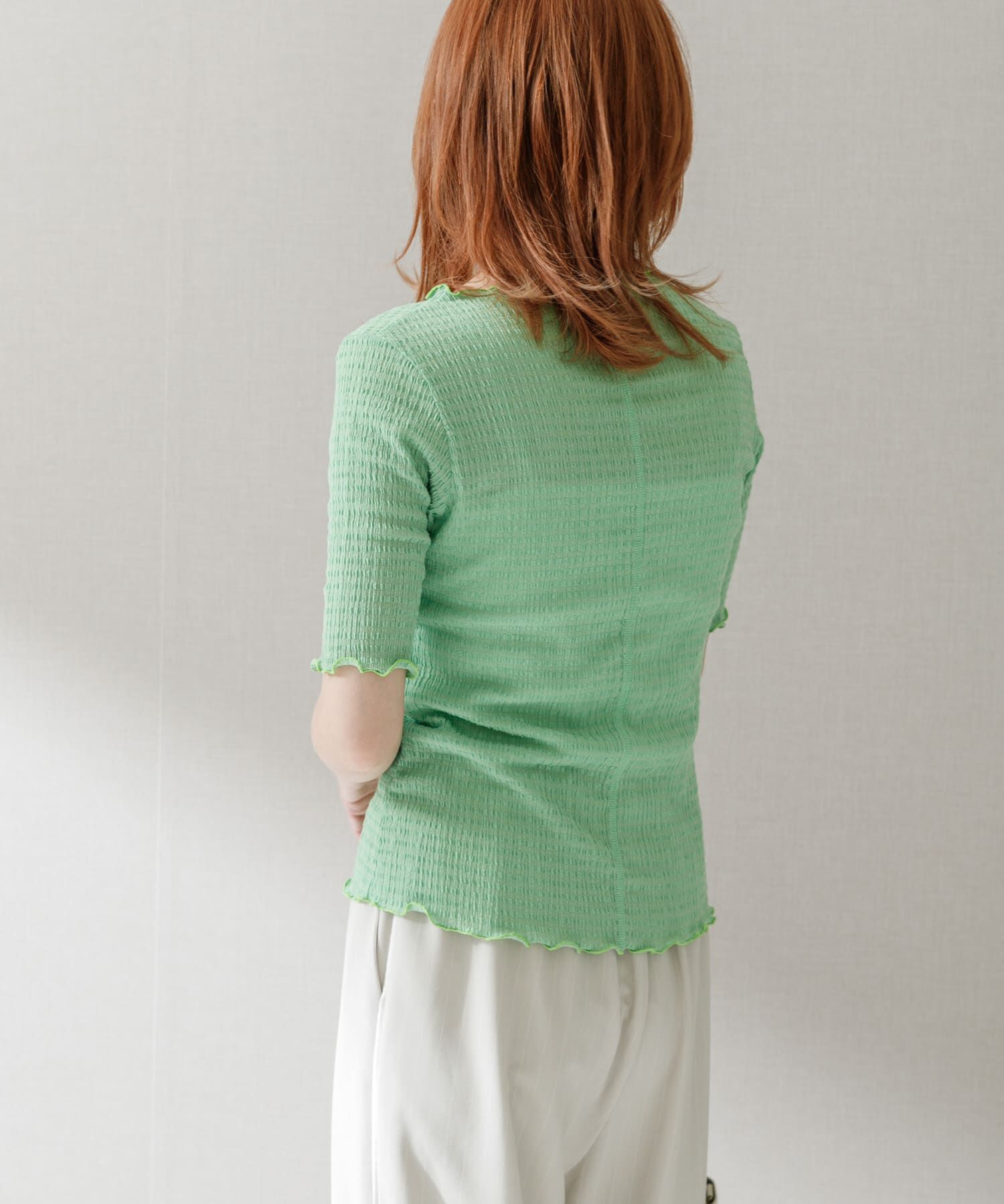 URBAN RESEARCH ROSSO「シアー楊柳ボートネックプルオーバー」|Tシャツ・カットソー|