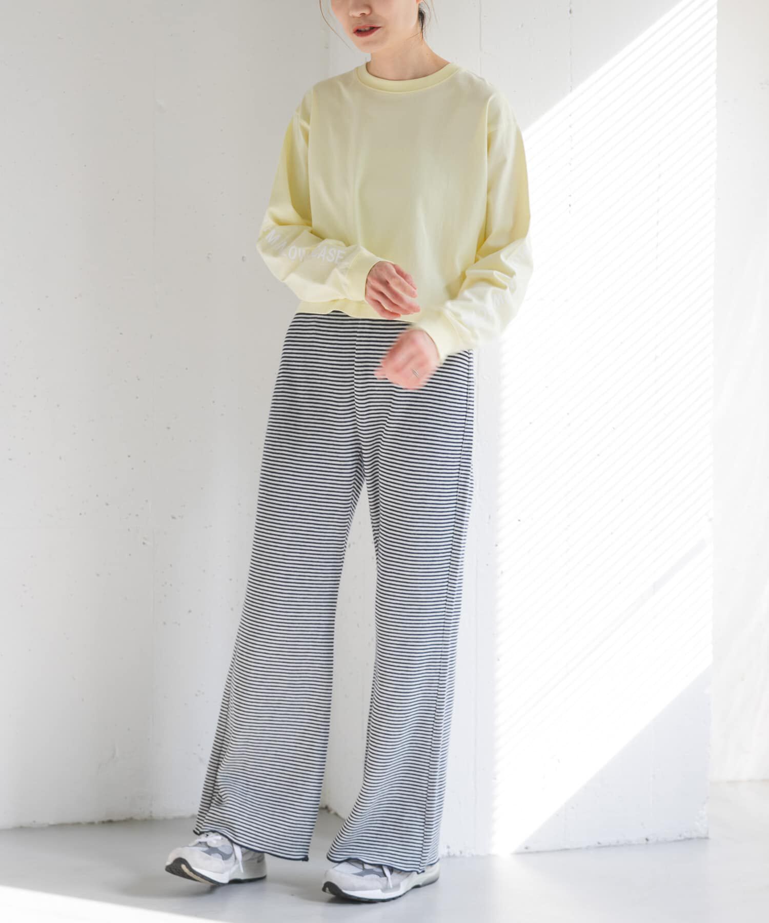 URBAN RESEARCH DOORS「FORK&SPOON　スリーブロゴクロップドTシャツ」|Tシャツ・カットソー|