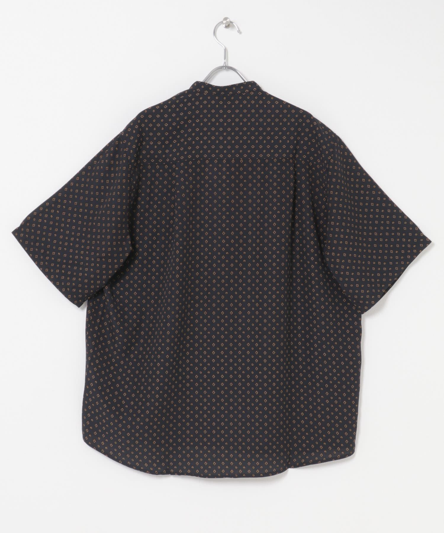 URBAN RESEARCH DOORS「バンドカラーショートスリーブ 総柄シャツ」|シャツ・ブラウス|