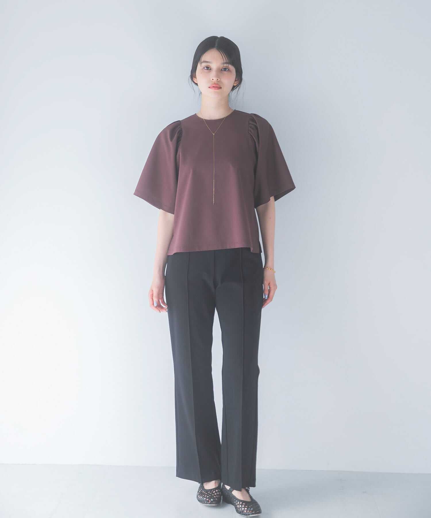 URBAN RESEARCH ROSSO「吸水速乾フレアスリーブカットソー」|Tシャツ・カットソー|