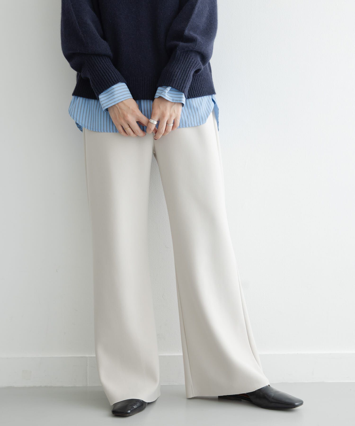 Sonny Label 「ストレッチジョーゼットジャージーパンツ」|その他|アイボリー