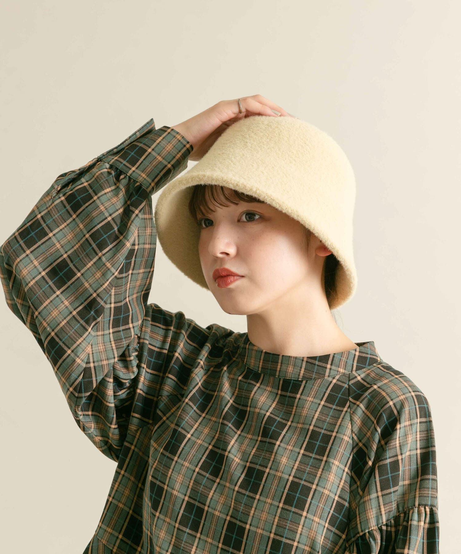  「シャギーベルHAT」|ハット|ベージュ系その他