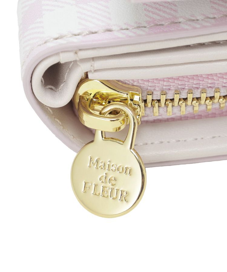 Maison de FLEUR「ギンガムチェックFリボンウォレット」|財布|