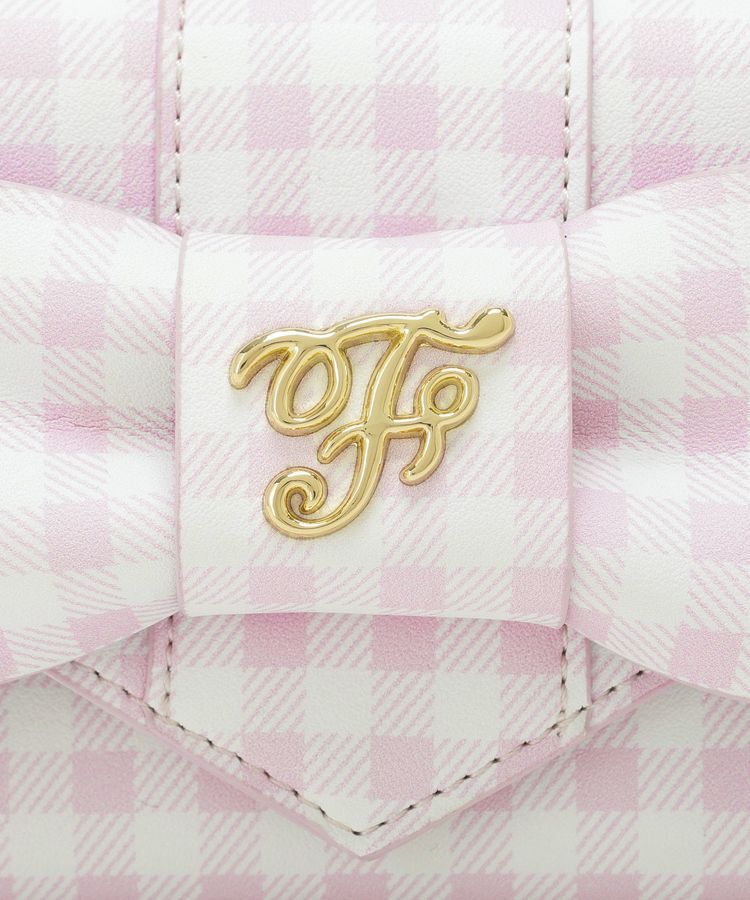 Maison de FLEUR「ギンガムチェックFリボンウォレット」|財布|