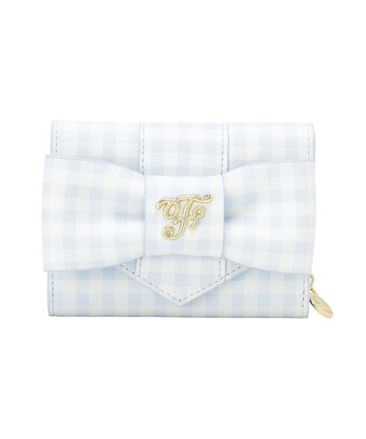 Maison de FLEUR「ギンガムチェックFリボンウォレット」|財布|