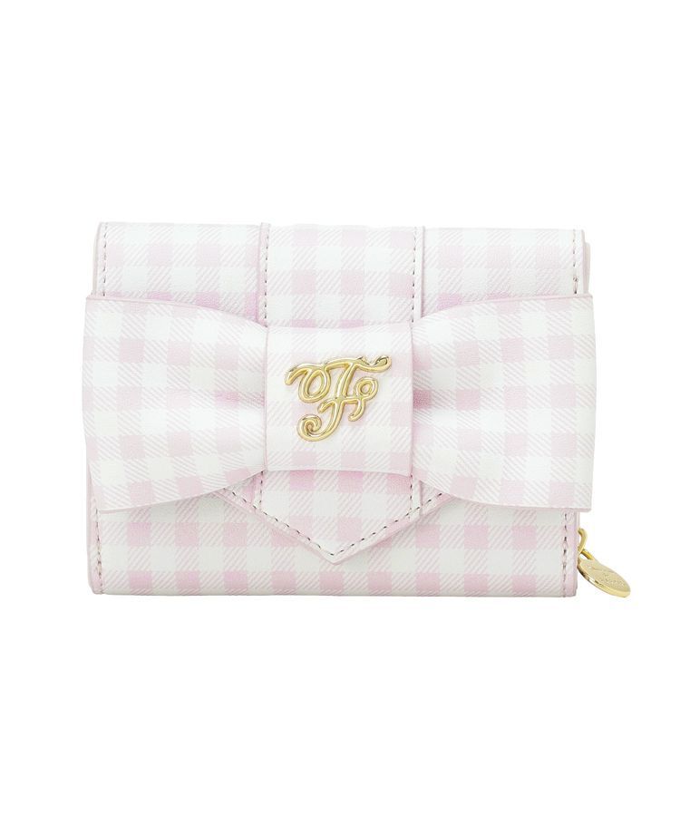 Maison de FLEUR「ギンガムチェックFリボンウォレット」|財布|