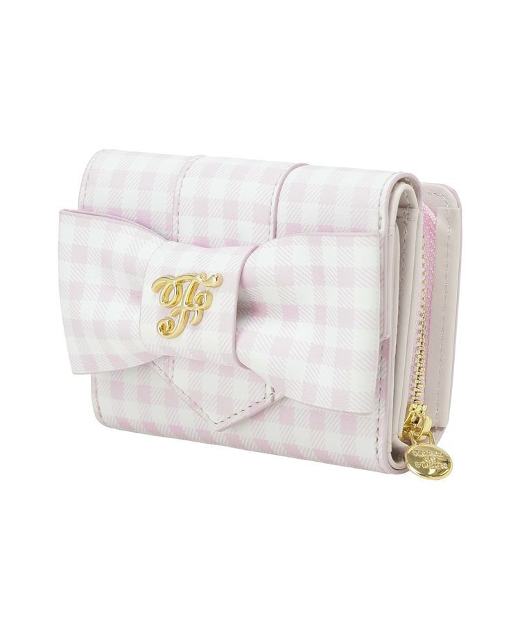 Maison de FLEUR「ギンガムチェックFリボンウォレット」|財布|