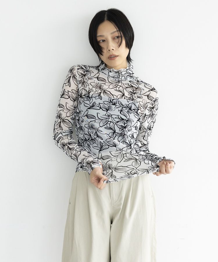 GARAGE OF GOOD CLOTHING「フラワーハイネックカットソー」|Tシャツ・カットソー|