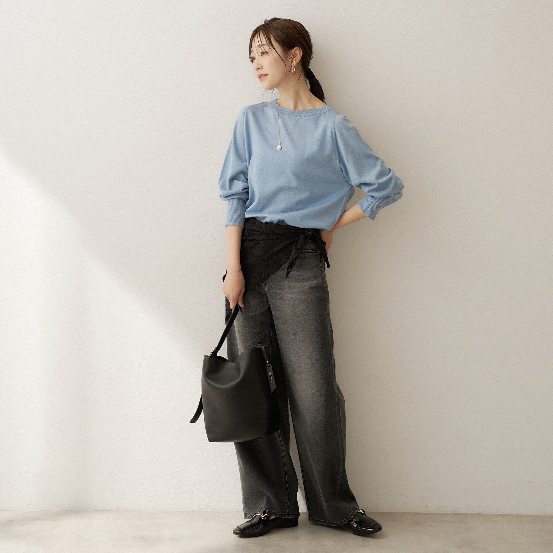 UNTITLED「【アンサンブル可能/オンオフ使える】シルクウールカシミヤプルオーバー」|ニット・セーター|